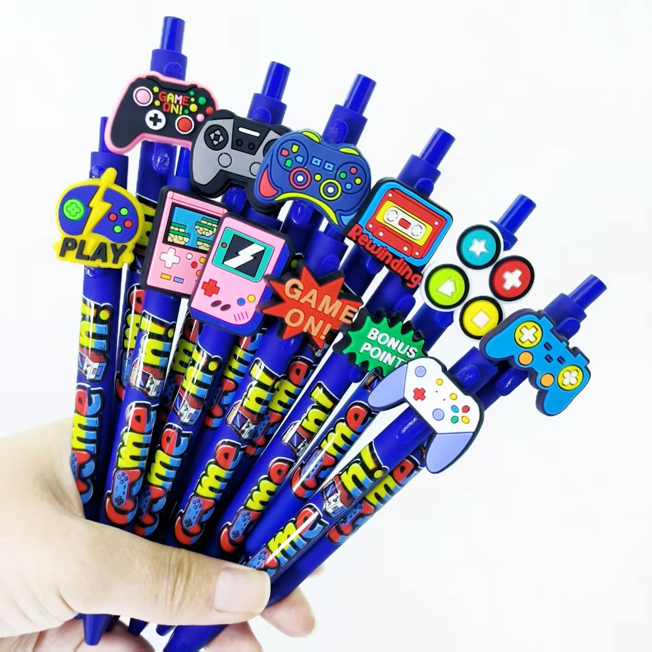 

9/18pcs game controller design, printed patch pen, creative game controller design, ballpoint pen, writing press, neutral pen