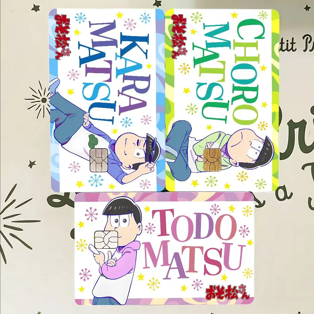 Osomatsu-san Anime Front Cover Film Sticker Skin For Credit Debit Card Small Large Chip