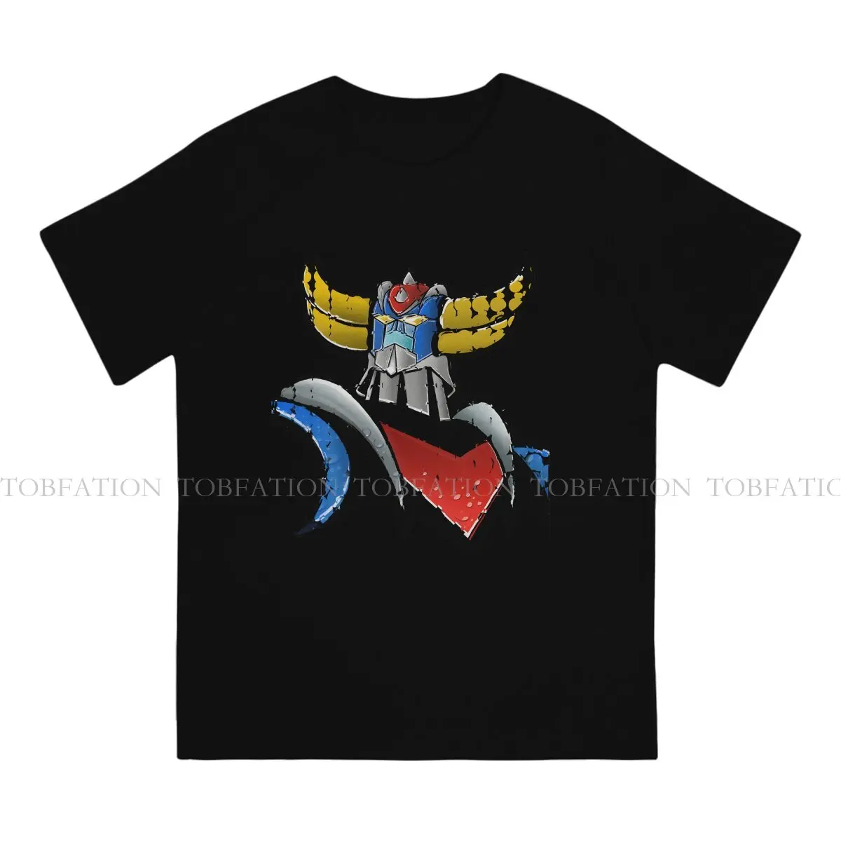 Ufo Robot Grendizer Rain Glass 100% Cotton T Shirt Vintage Gothic Men's Tee Shirt O-Neck  Men Clothing