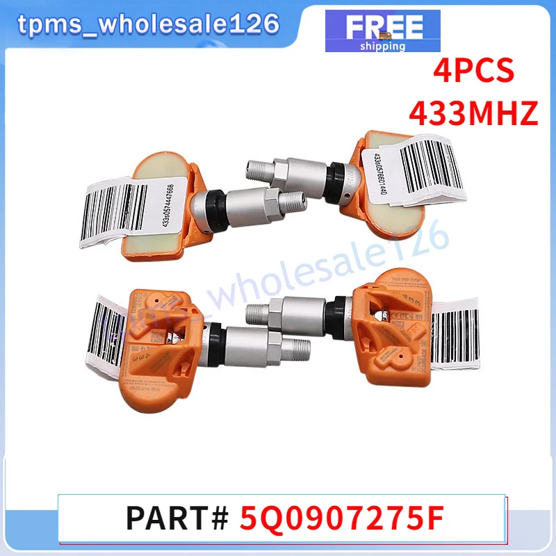 

433 МГц TPMS датчик системы контроля давления в шинах 4 шт. для Audi Q7 Q3 TT A8 A6 RS3 Porsche 718 911 Cayenne Macan Cayman 5Q 0907275 Ф