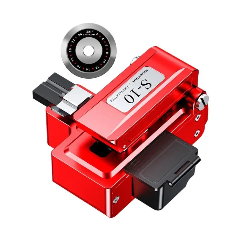652F Professional Stepping Fiber Opticals Cleaver For 0.25mm To 3.0mm Cables 48000 Cut Life