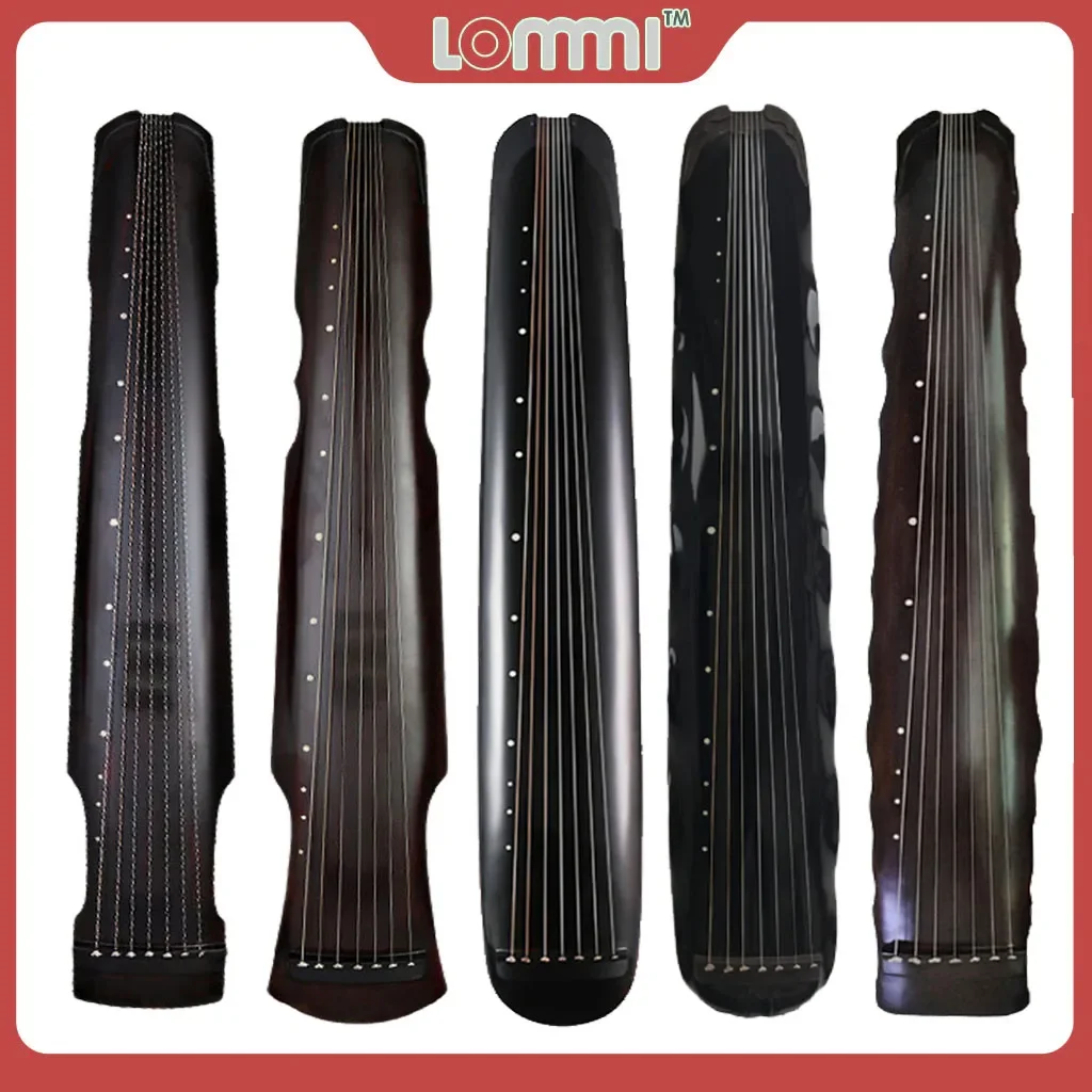 LOMMI Oriental Guqin Chinese Gu Qin Musical Instrument Handmade Old Paulownia Zither Performers 7 String Chinese Zither SET