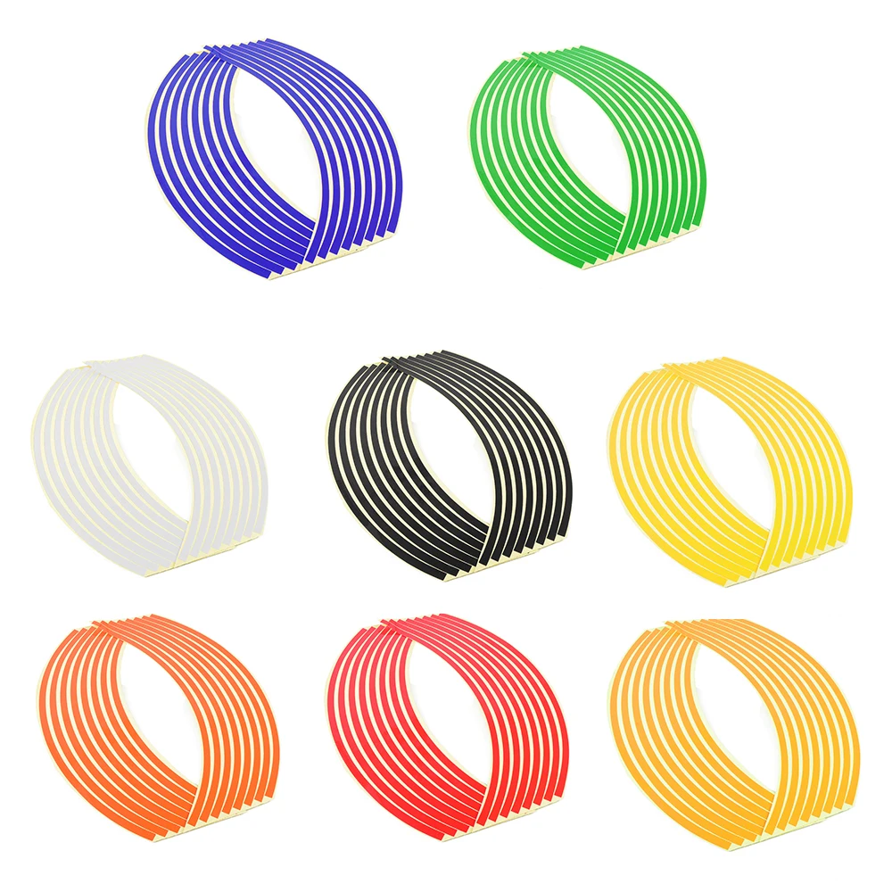For Yamaha XMAX NMAX VMAX 125 250 400 300 1700 1200 12516 PCS 17 18 Inch Wheel Sticker Reflective Decals Rim Tape Strip Bike