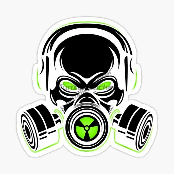 تحذير علامات الإشعاع ملصقات السيارات والشارات، ملصق فينيل مقاوم للماء ذاتي اللصق #3