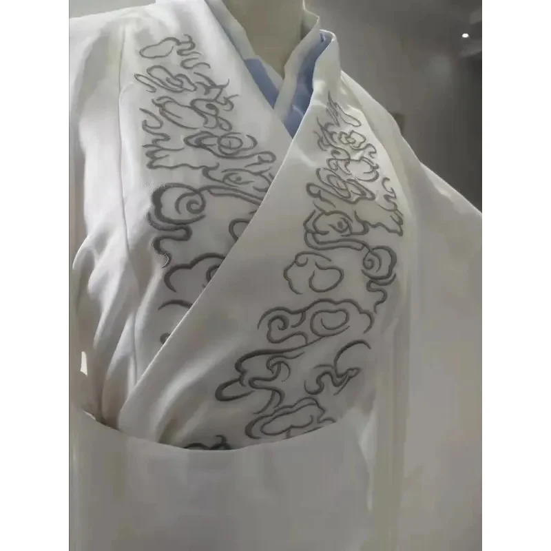 

CyAnime MO DAO ZU SHI Lan Wangji Косплей Костюм Телесериал The Untamed Хэллоуин Рождественские костюмы для женщин Мужчины длинный парик обувь