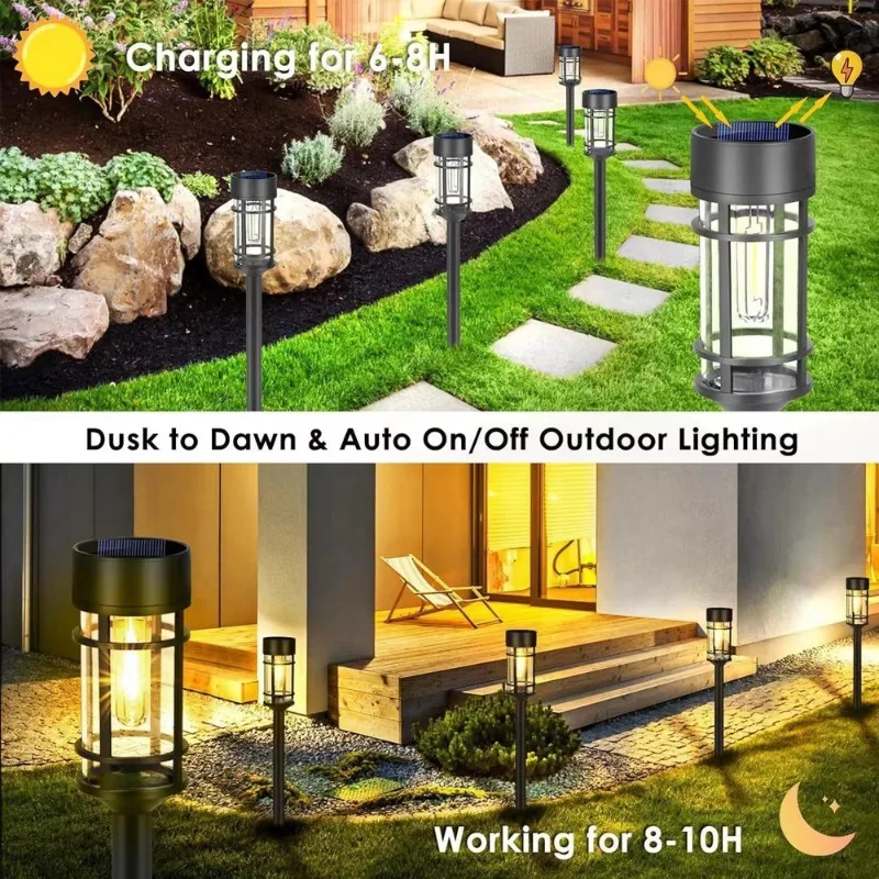 1/2 pcs Solar street lamps out outdoor LED solar garden lamp solar landscape lights are suitable for lawn courtyard walkway lane