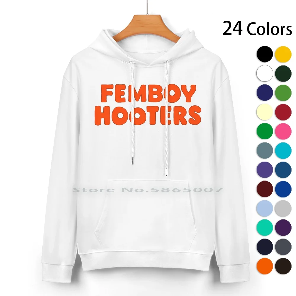 Femboy Hooters Cotton Hoodie Sweater 24 Colors Cosplay Crossplay Crossdressing Crossdressers Femboy Hooters Uniform Outback