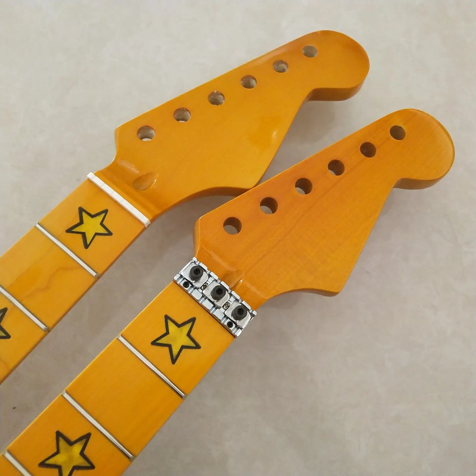 

Replacement 2pcs Maple Guitar Neck 22 Fret 25.5inch Maple Fretboard Star Inlay