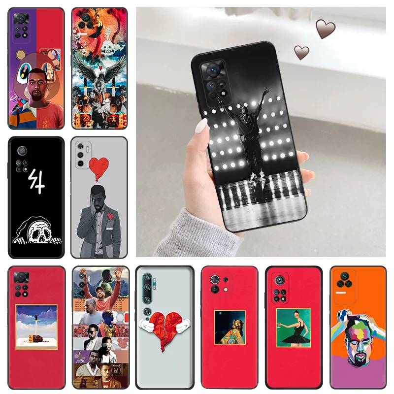 Silicone Soft Phone Case for Redmi Note 11 Pro 5G Note10 11S 10S 10A 10C Power Kanye Omari West Xiaomi 11 Lite 11T 10T Cover