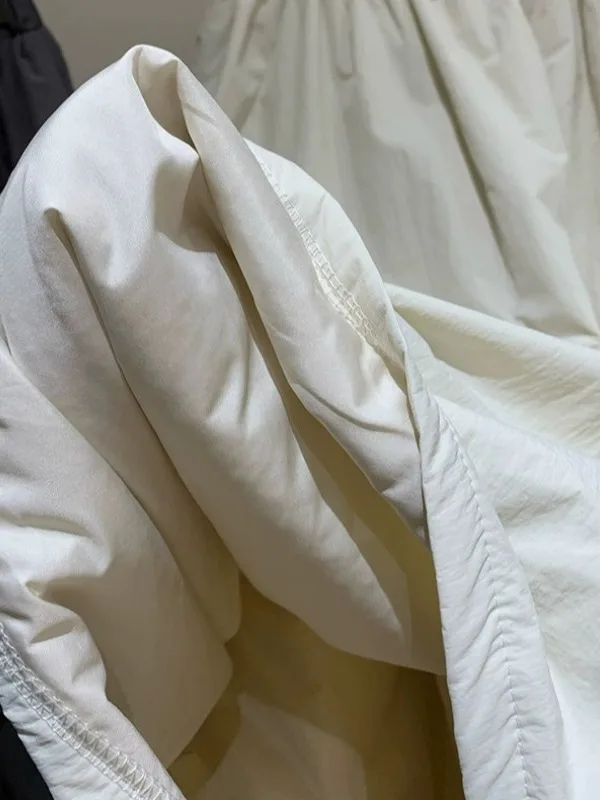 الكورية Sle بسيط القطن مزيج المرأة تنورة الربيع الصيف الخريف عالية الخصر ألف خط تنورة لباس غير رسمي زهرة برعم تنورة #5