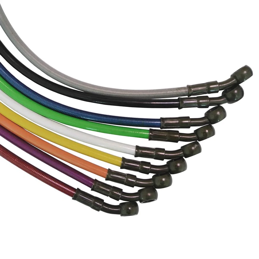 900mm Motorcycle Dirt Bike Braided Hose Oil Pipe Line Steel Cable Hydraulic Banjo Universal Racing For Kawasaki Yamaha Honda ATV