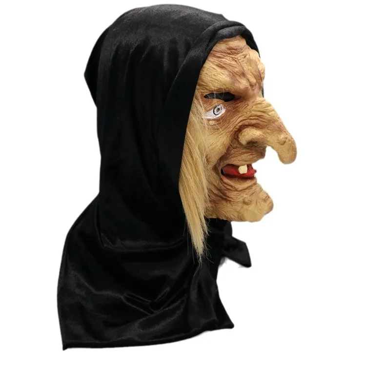 張老女ハロウィンホラーマスク、ホラー、ホラー、ホラー、フード、独立