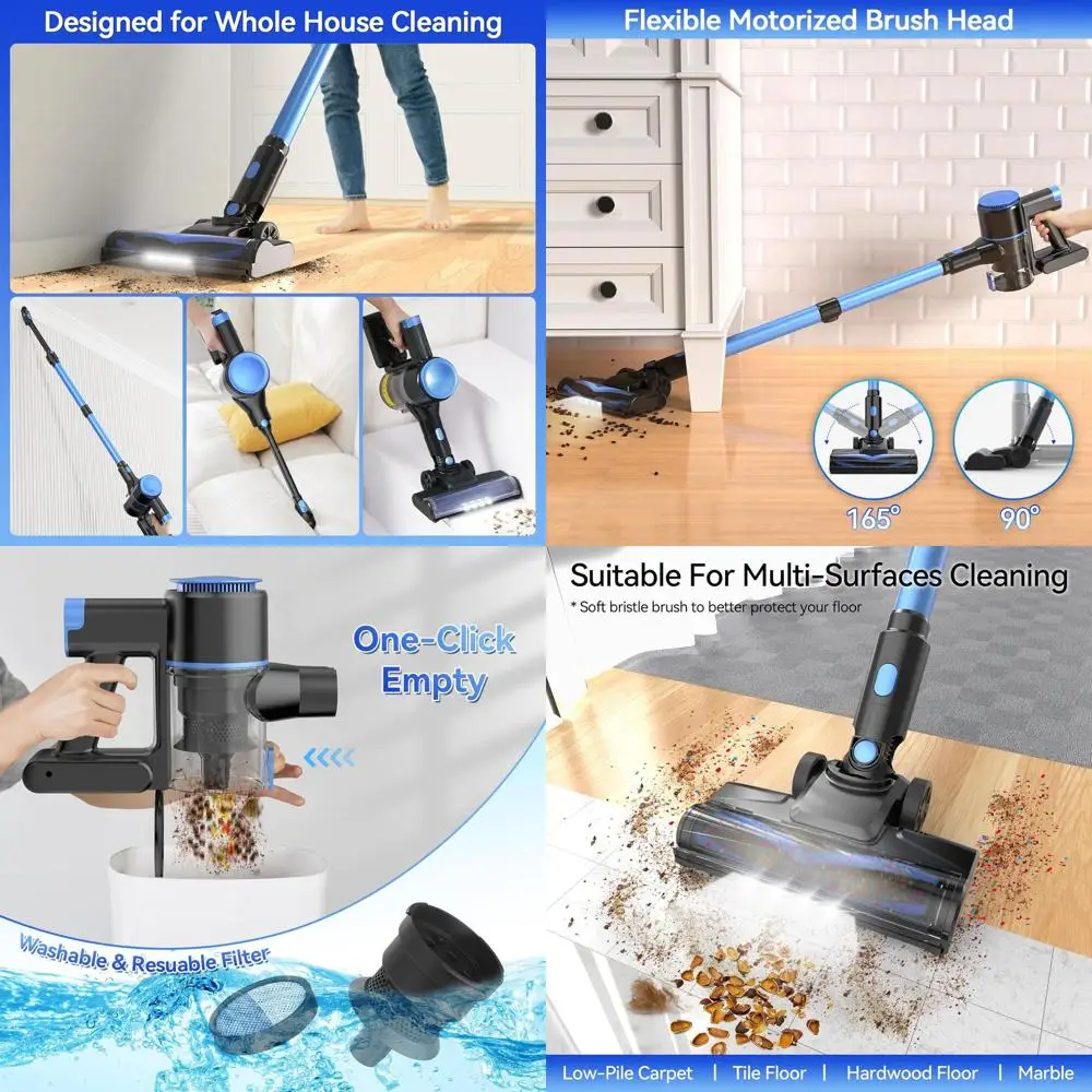 

Мощный легкий беспроводной пылесос с аккумулятором 2200 мАч, 40 минут работы, самонесущийся, перезаряжаемый, для дома и полов из твердых пород дерева