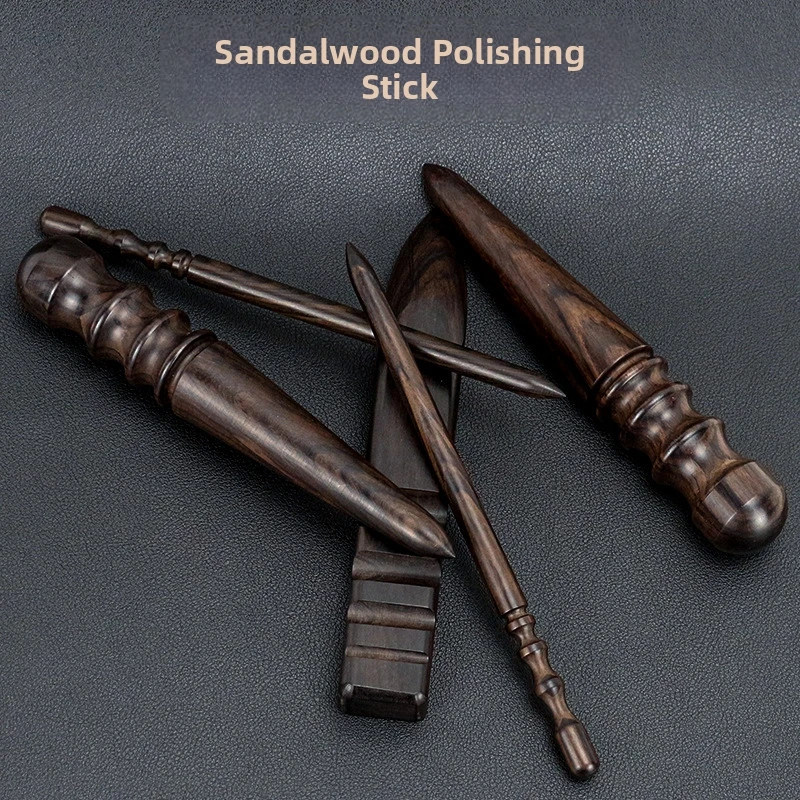 

Leather Burnishing Tool Wooden Edge Polishing Stick Ebony Rosewood Leather Craft Edge Slicker Burnisher Tool for DIY Leather