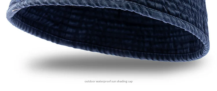 Eimerhut aus gewaschener Baumwolle mit kurzer Krempe, Unisex, verstaubar, Sommer-Sonnenkappe zum Angeln, Wandern, Outdoor, Reisen, Strandschutz – Detail 8