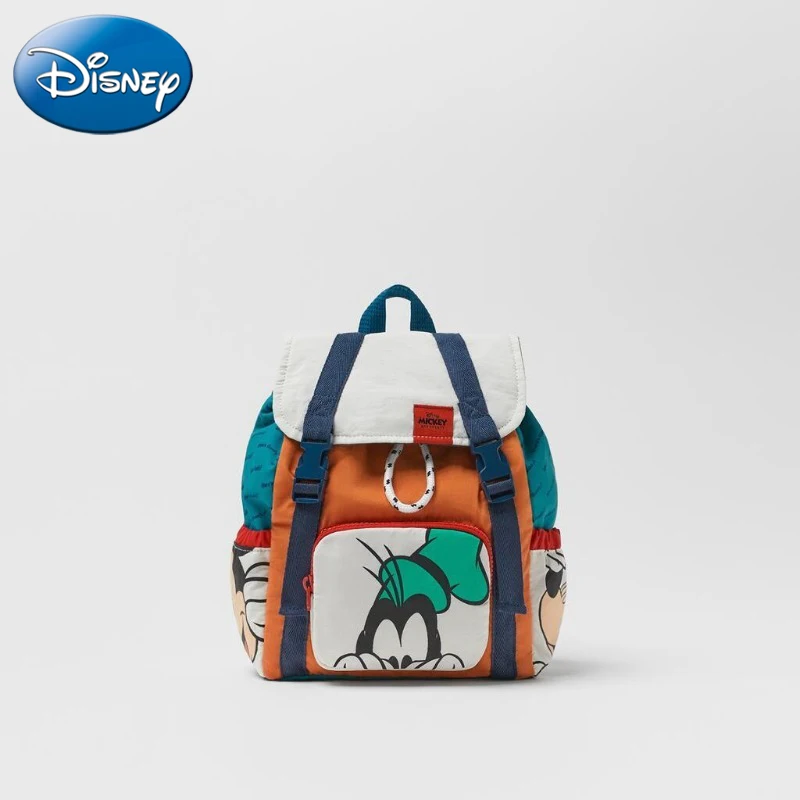 Disney 2024 Women's Backpack Mickey Mouse Cartoon Pattern Large Capacity School Bag for Kindergarten Boy Girl Travel Bag Mochila