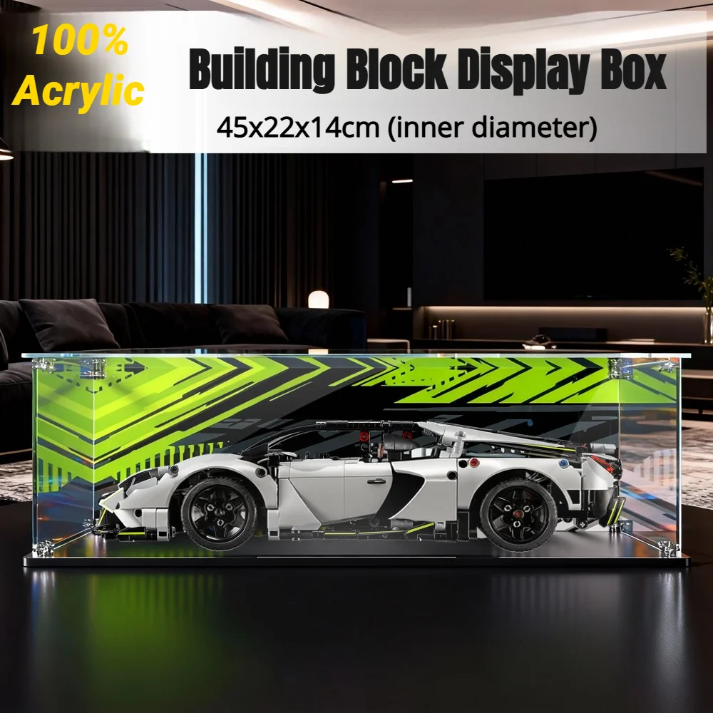 

Акриловая пылезащитная витрина для lego Lego 42214 Revuelto Supercar, витрина, ящик для хранения, органайзер (набор «Lego в комплект не входит)