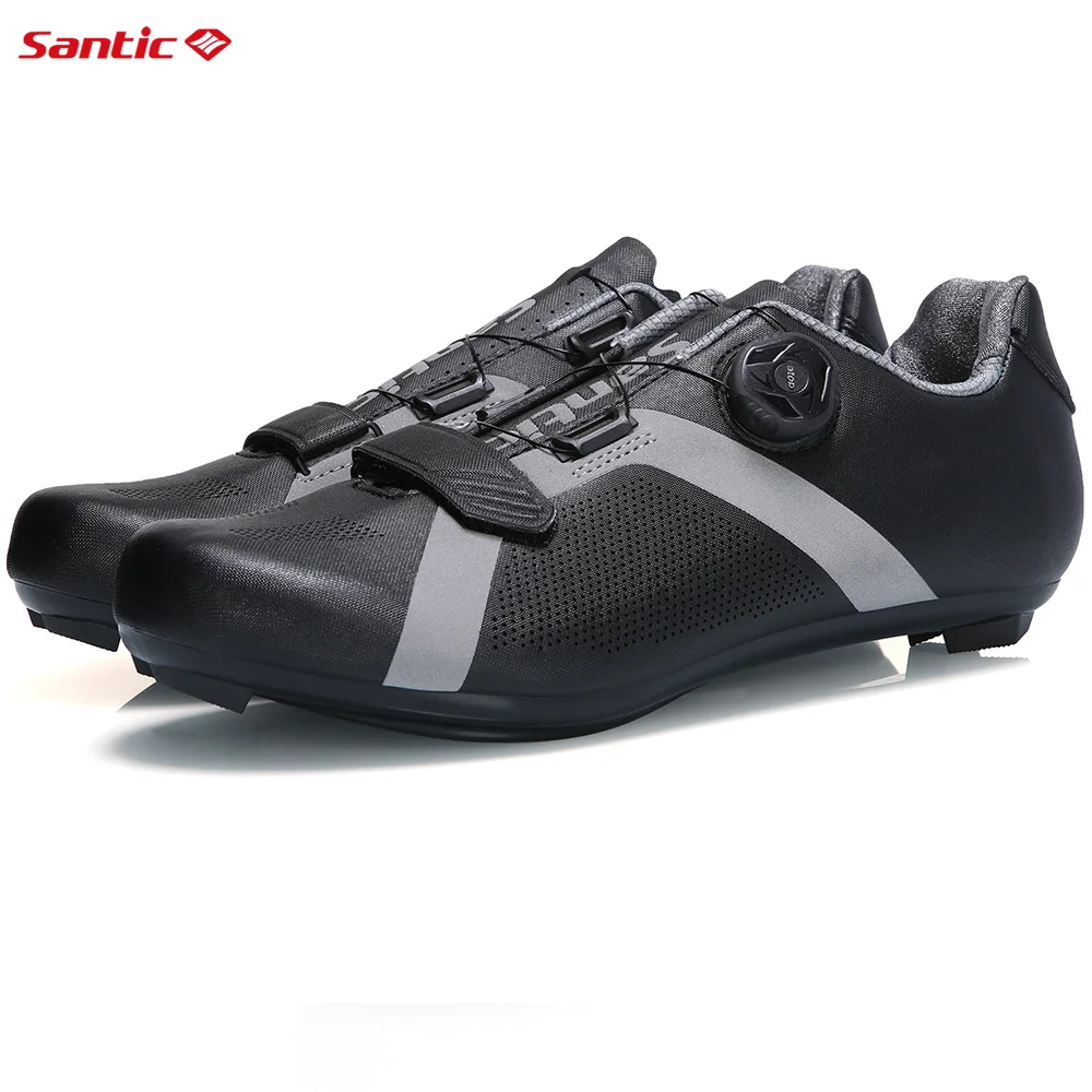 Santic Cycling Lock Shoes Fits SPD-SL Pedal Unisex Men Women Outdoor Road Riding Sneakers Professional Comfortable Bicycle Shoes