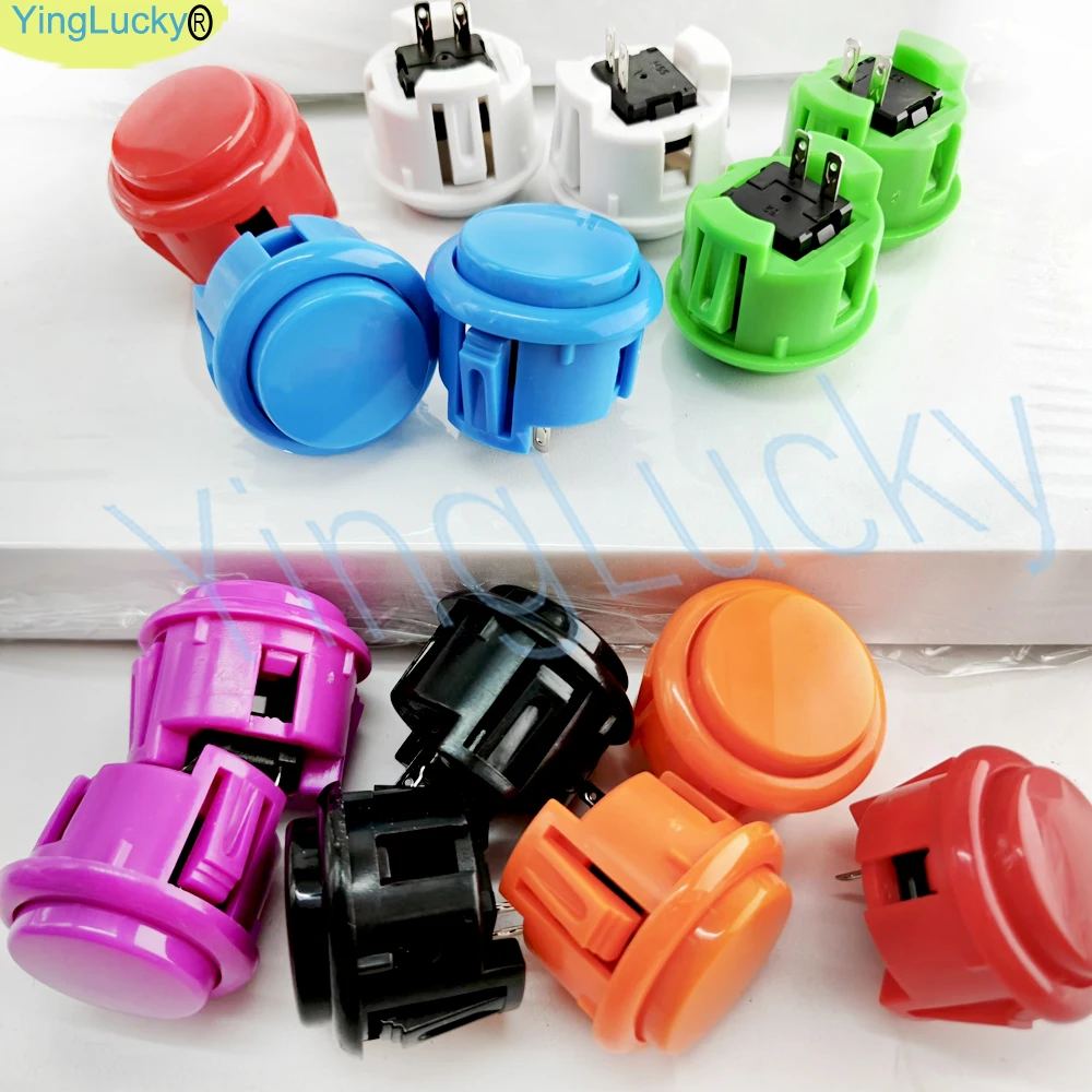 مفتاح زر ضغط لعبة أركيد، نسخة، سانوا، OBSF، وحدة تحكم Hitbox، أجزاء الكرة والدبابيس Neo Geo DIY، 30 مم، 24 مم، 200 قطعة #4