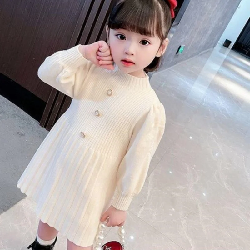 

Girl Dress Kids Baby Party Birthday Evening Gown 2024 Lovely Spring Autumn Cotton For Wedding Flower Girl Dress Children Clothin