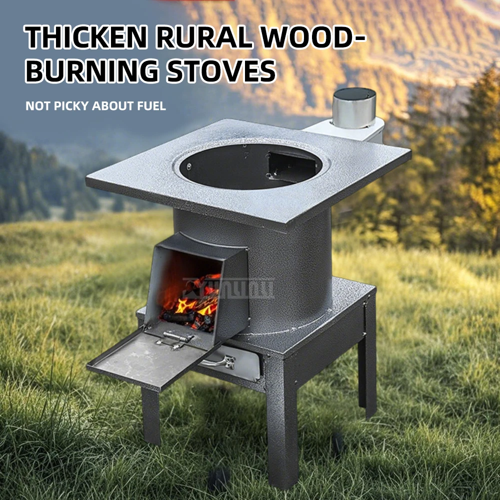 

38cm household square wood stove outdoor stainless steel wood stove new style stove