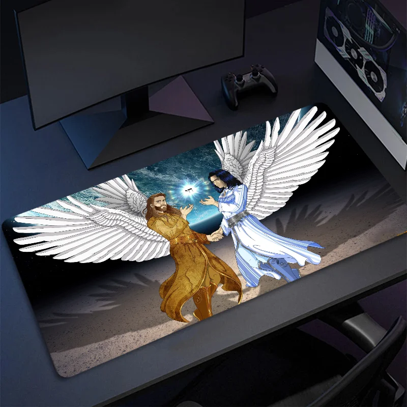 Angel Gabriel Gaming Mouse Pad Mat Mousepad Anime Computer Table Pc Gamer Office Accessories Desk Large Mats Xxl Mause Pads Mice