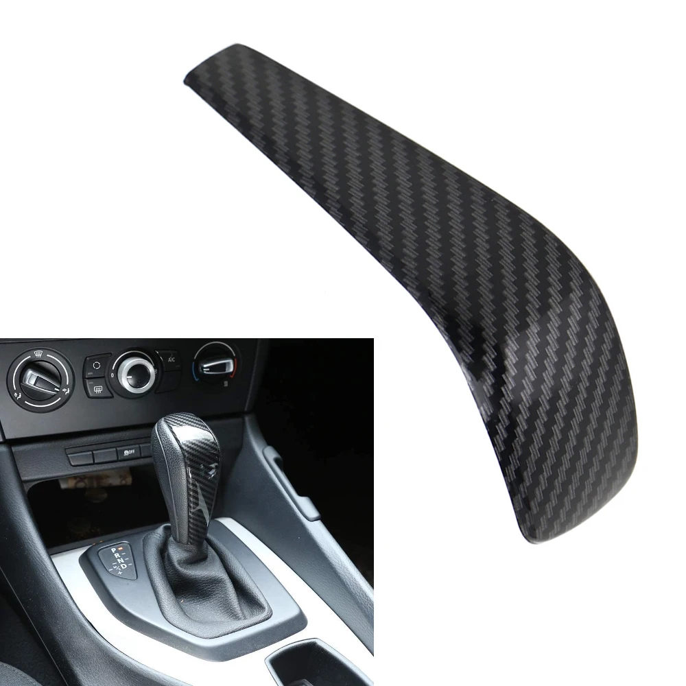 

ABS Carbon Fiber Car Automatic Gear Head Shift Knob Cover Sticker Trim For BMW X1 1 3 Series E84 E87 E90 E92