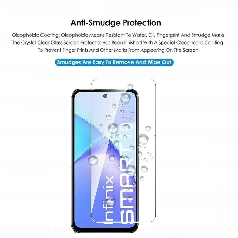 ل انفينيكس الذكية 10 الزجاج 1-4 قطعة حامي الشاشة InfinixSmart10 HD Smart10 زائد 10HD 10Plus 4G 2025 سلامة الزجاج المقسى فيلم