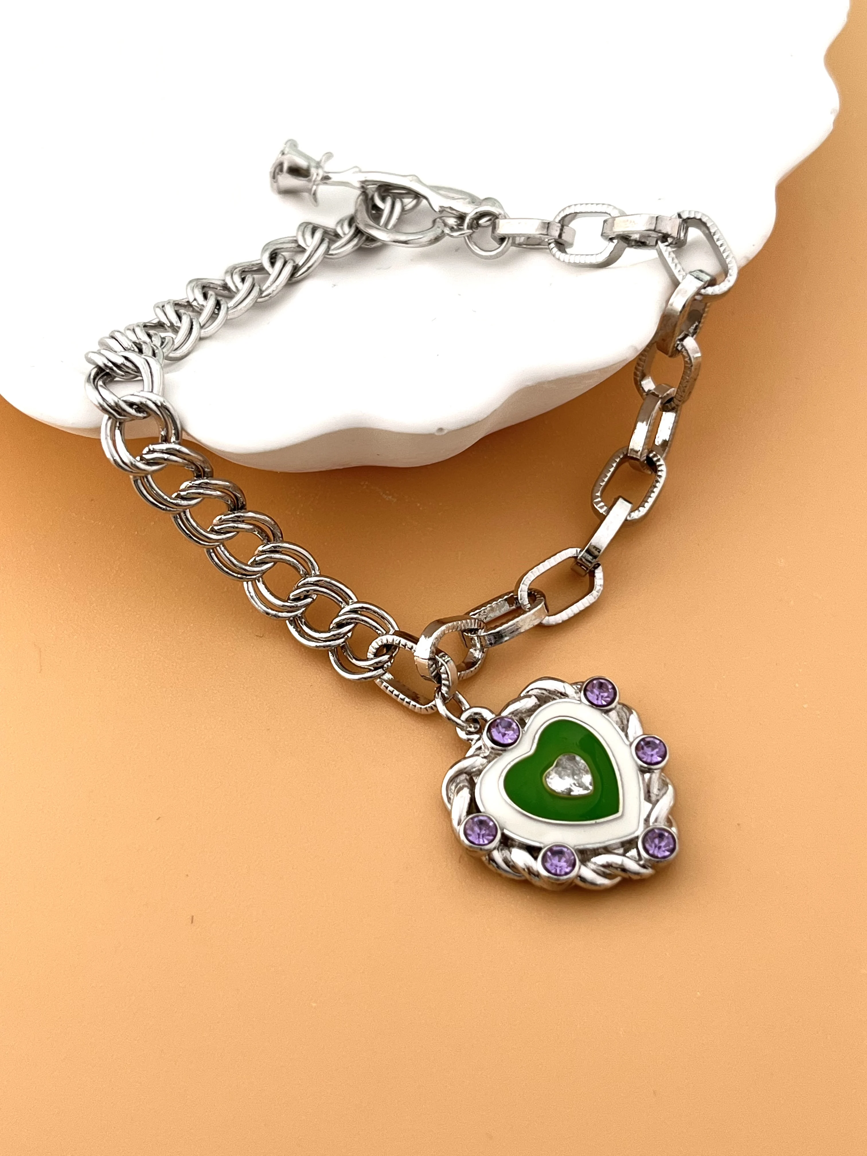 

Minimalist Love Enamel Bracelet Fashion Summer Design Sweet Couple Jewelry Accessory