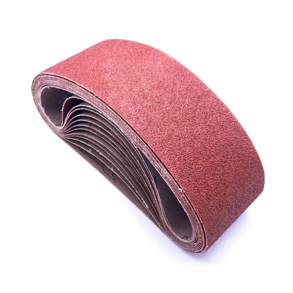 3inch x 21inch Sanding Belts,75 X 533mm Belt Sander Accessories for Woodworking Metal Polishing 10Pc Aluminum Oxide Sander Belt