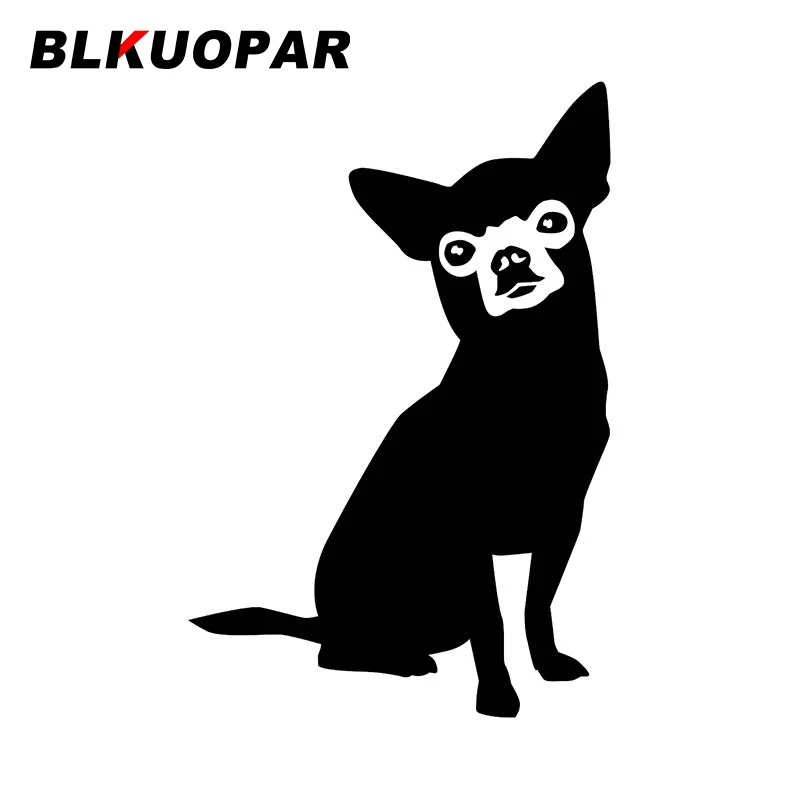 

BLKUOPAR for Chihuahua Car Sticker Personality Occlusion Scratch Decal Waterproof Windshield Refrigerator Surfboard Car Styling