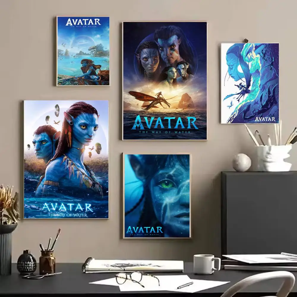 Movie A-Avatar T-The Way of W-Waters Poster Trendy Aesthetic Wall Art high-end Bedroom Home Cafe Decor