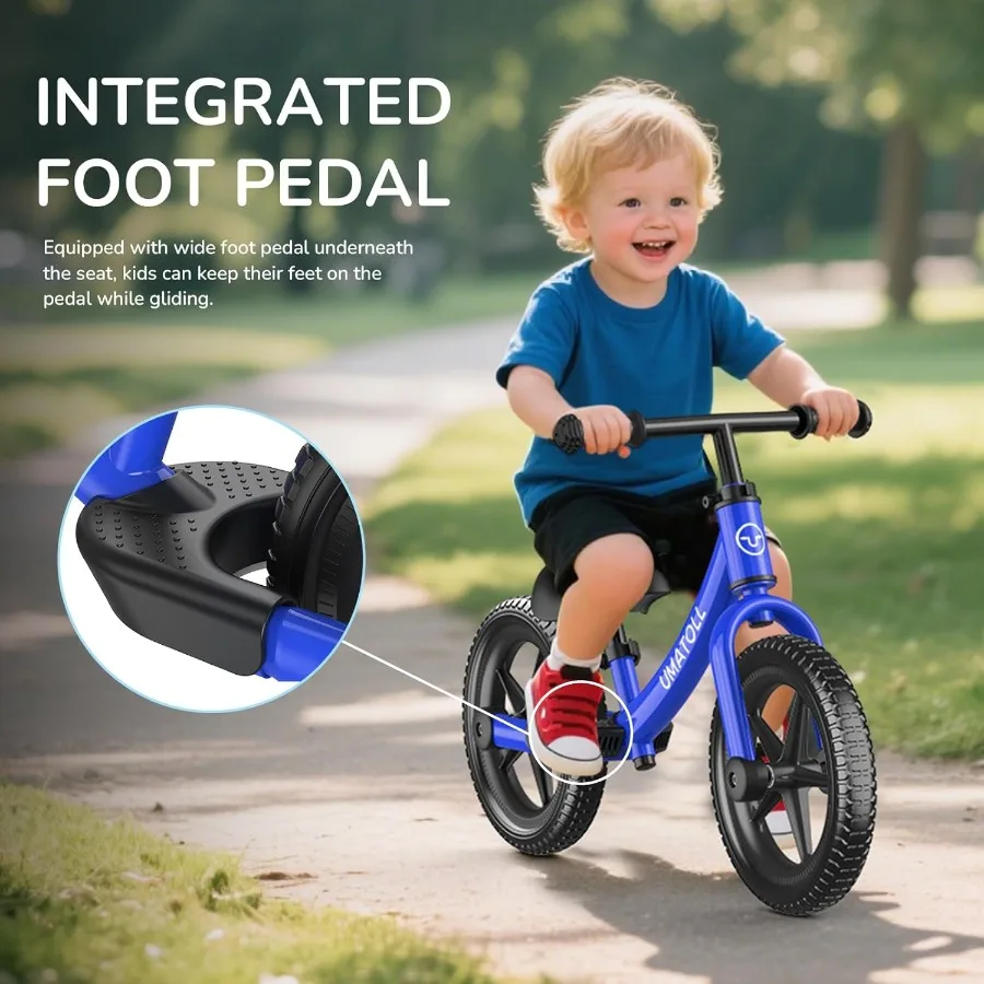 Toddler Balance Bike 2 Year Old Bike Toy for 18 Months to 5 Years Old Tool-Free Adjustment Birthday Gifts for 2-3 Boys Girls No
