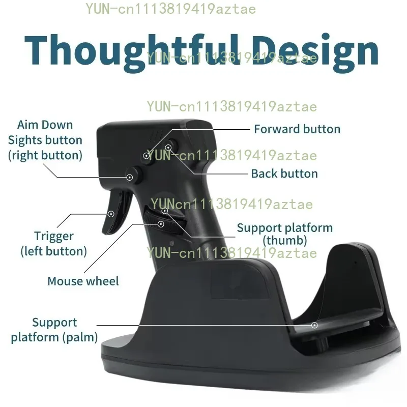 L25B Gun-Shaped FPS Gaming Mouse, Wired Pistol Grip Custom Mice for PC Gamer Shooting Game Control