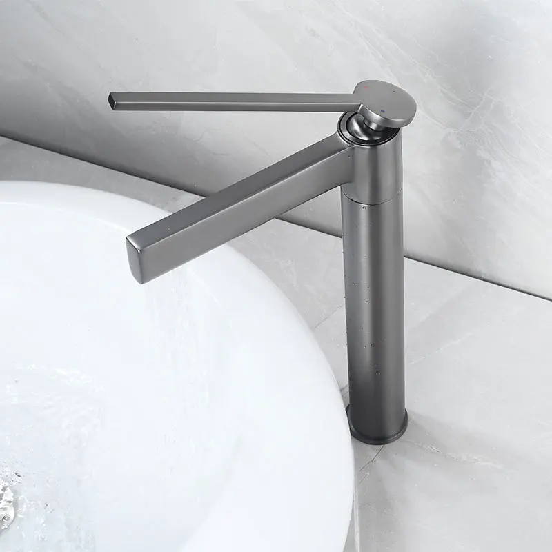 Basin Bathroom Sink Faucet Deck Mounted Hot Cold Water Basin Mixer Taps Lavatory Home Sink Water Tap Crane Bathroom Accessories