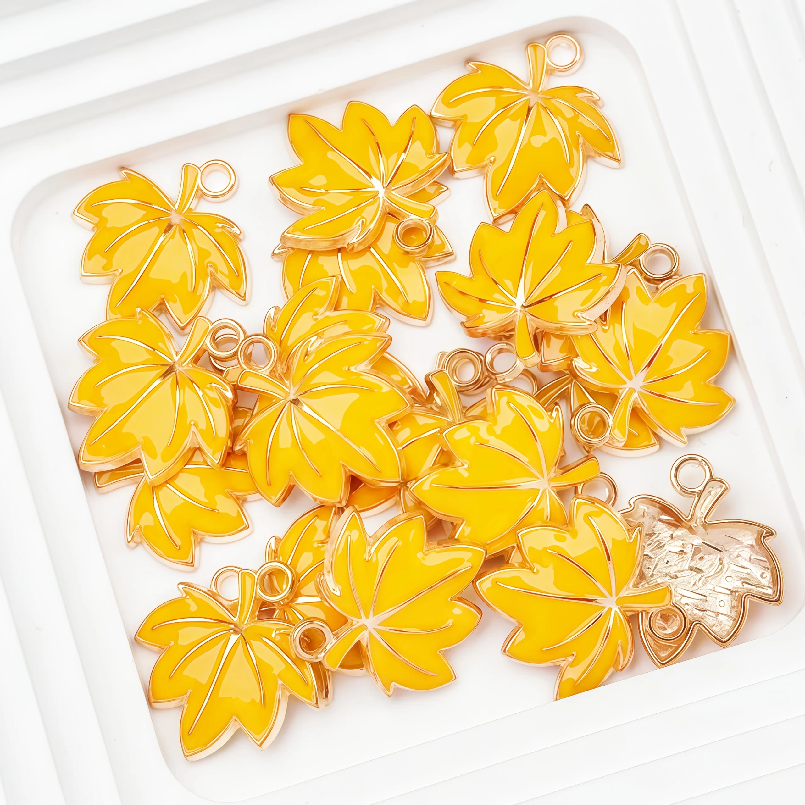 10Pcs Maple Leaf Charms for DIY Jewellery Making