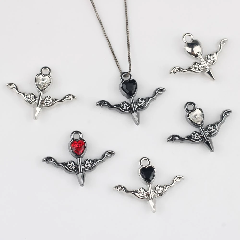 10 Uds. Colgantes con forma de arco y flecha de moda, accesorios para hacer joyería hecha a mano, pendientes, collar, pulsera, adorno