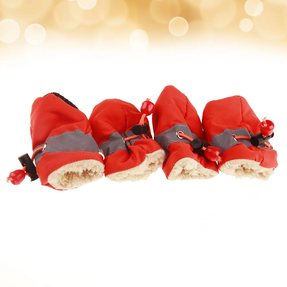 

Warm Dog Shoes Non Slip Waterproof Booties for Small Large Dogs Indoor Outdoor Use Comfortable Insulation Anti Wet Floor