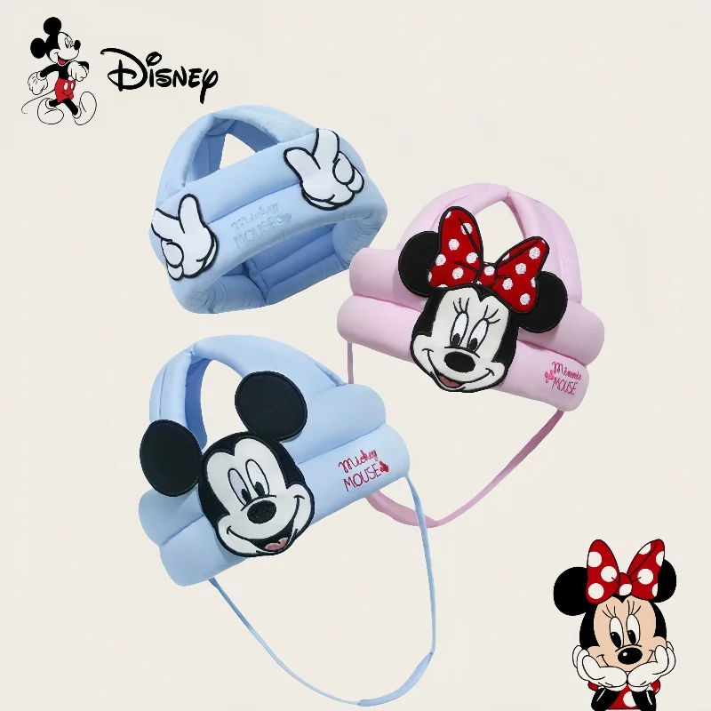 

Disney Mickey Minnie baby anti-fall hat cute cartoon creative baby learning to walk head protection hat knee pads kawaii