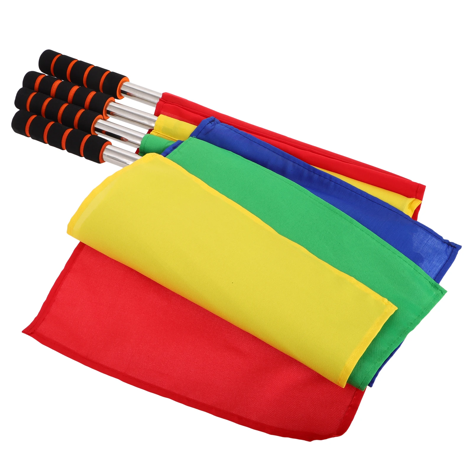

4pcs Referee Signal Flags Soccer Field Comm Flags for Sports Events Bright Colors Versatile Use Outdoor Toys