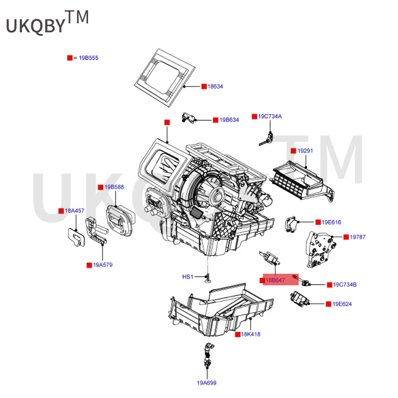 Applicable to Fo x 12 Yi hu 13 Yi bo Fo rr es t blower resistor MT AV6N18B647AA