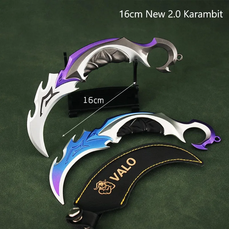 16ซม.Valorant อาวุธขนาดใหญ่ Melee Reaver 2.0 Karambit มีดโลหะ M4พวงกุญแจโลหะ Samurai รุ่นมีดพวงกุญแจของเล่นเด็ก