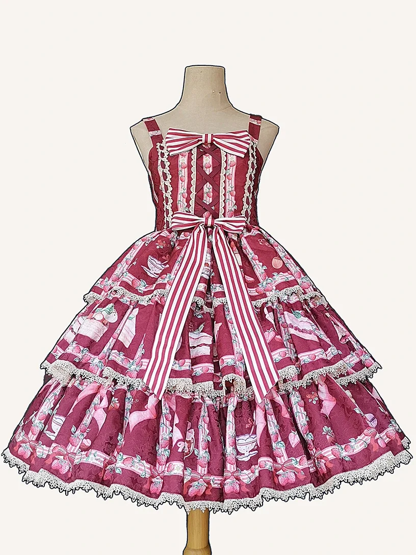 

Strawberry Tea Party ~ Sweet Layered Lolita JSK Dress by Infanta