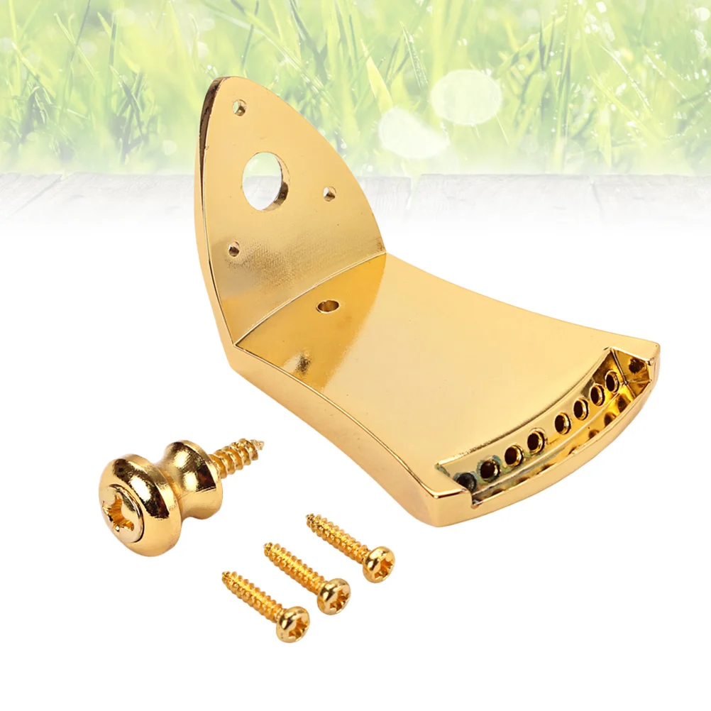 

8-String Mandolin Tailpiece Zinc Alloy Metal Triangle Tailpiece Screw Fixation Decorative Cover Easy String Replacement