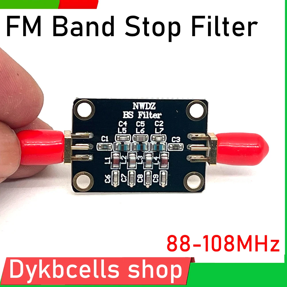 Filtro Band Stop Bandstop fm Notch Passivo para Amplificador de Rádio de Radioamadorismo Interferência Anti-fm Rtl-sdr Ondas Curtas 88108m