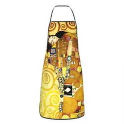 Gustav Klimt The Embrace Apron for Women Men Unisex Bib Painting Art Kitchen Cooking Tablier Cuisine Chef Gardening