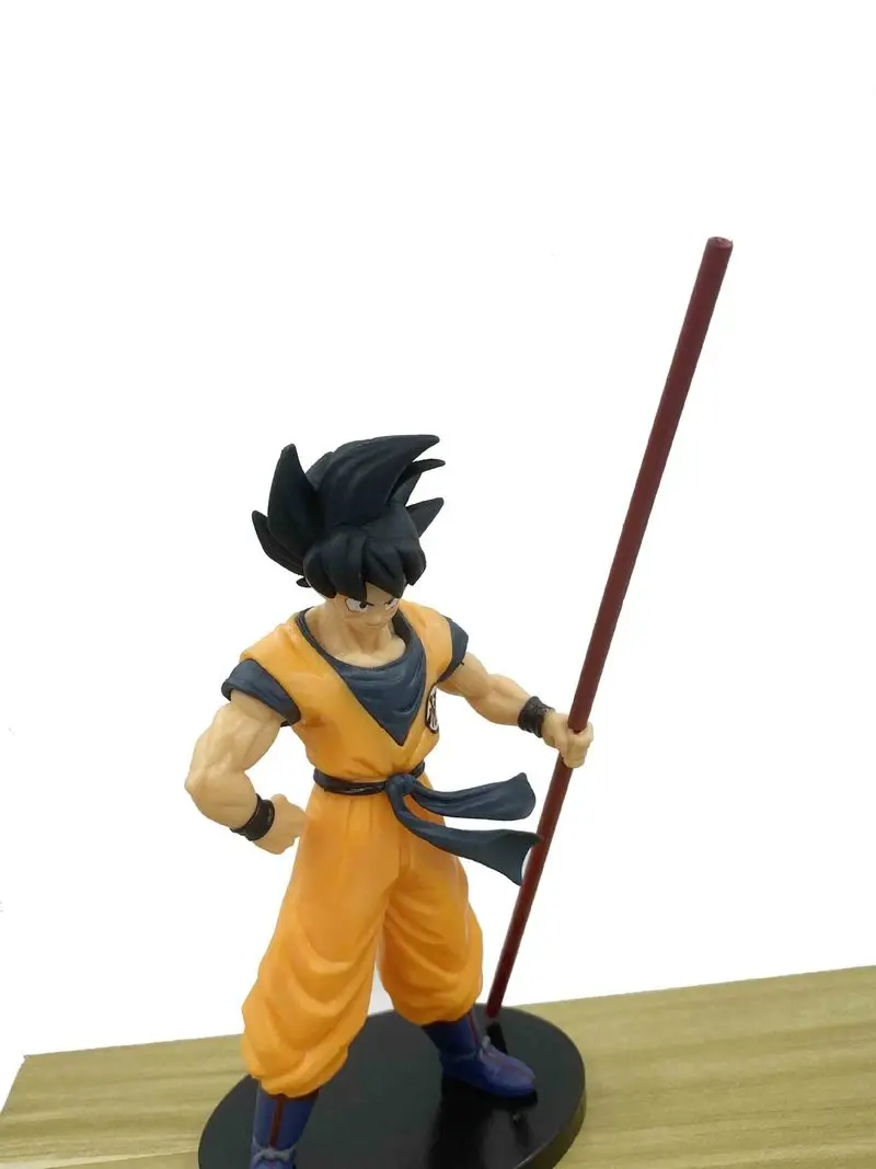 21Cm Dragon Ball Beeldje Stick Goku Super Saiyan Anime Model Beeldje Verzamelbaar En Cadeau Geven Beeldjes