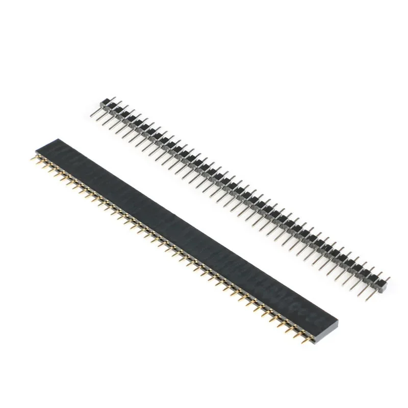 10pcs 5pairs 40Pin 1x40 Single Row Male and Female 2.54 Breakable Pin Header PCB Connector Strip