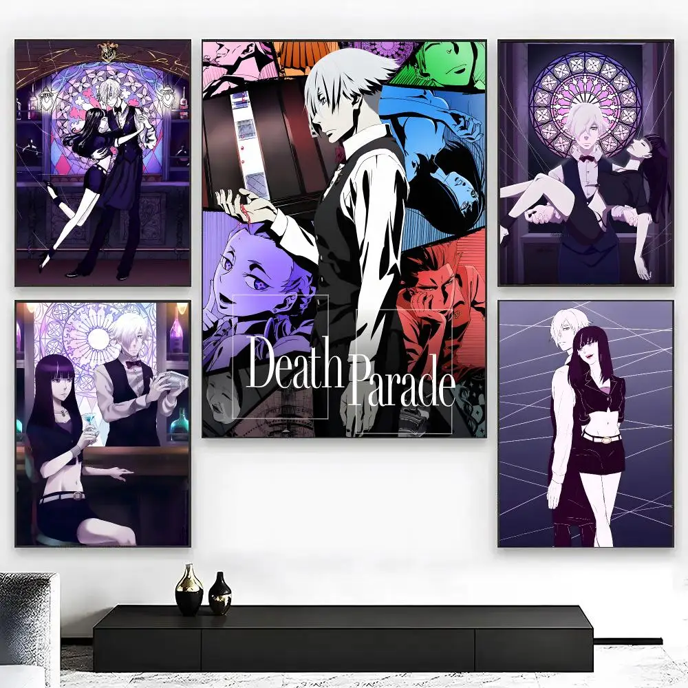 Anime D-Death Parade Poster High Quality Bedroom Living Room Aesthetic Wall Decoration Painting Stickers Gift