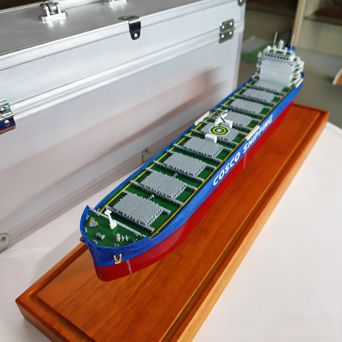 50 سنتيمتر محاكاة كوسكو السائبة الناقل نموذج اليدوية مع سبيكة المواد السفن ثابت نموذج السفينة لعبة الزينة السائبة الناقل نموذج